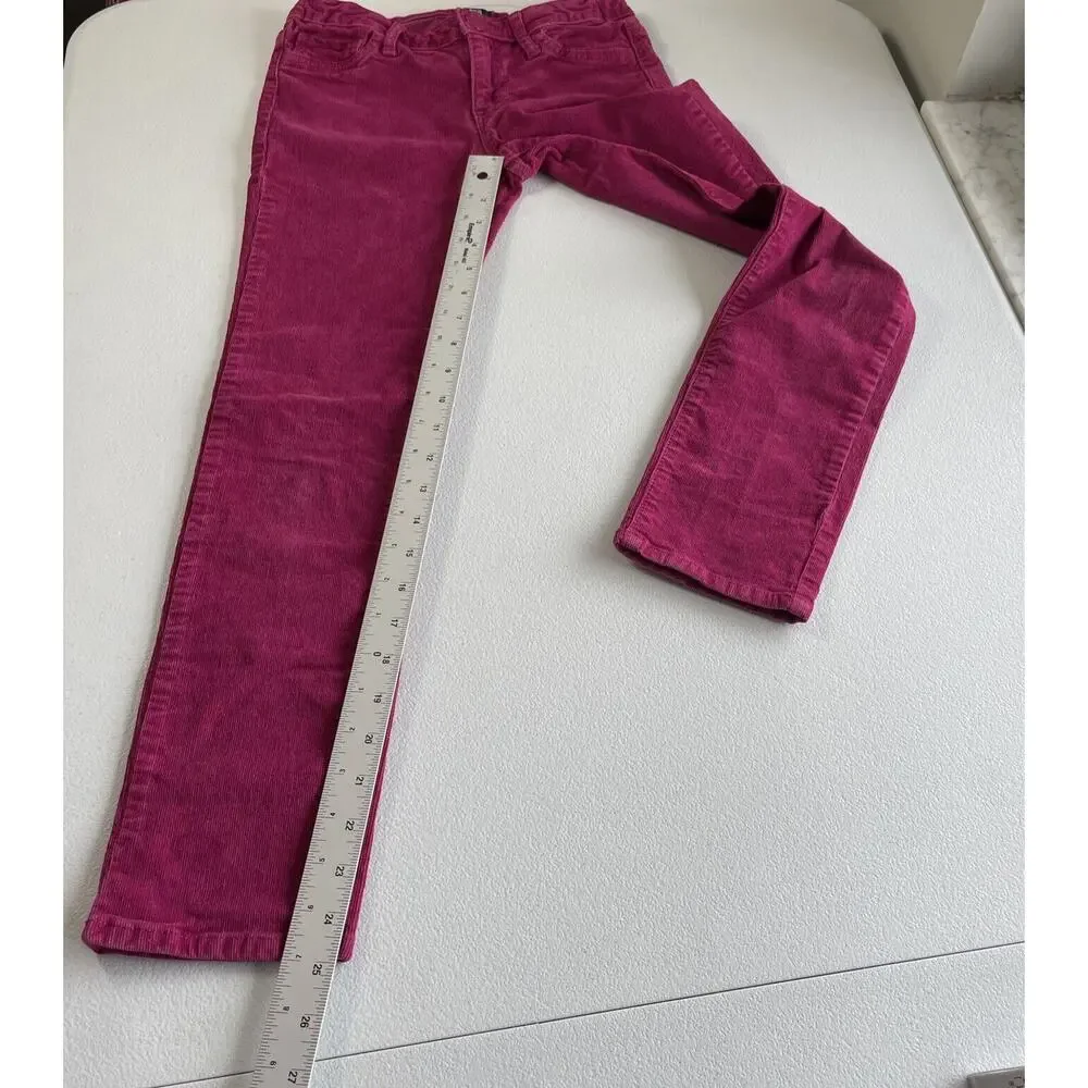 Gap Kids Girl Skinny Fit Corduroy Stretch Pants Purplish Pink Size 10
